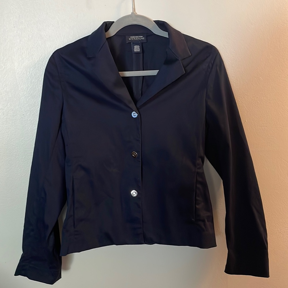 Jones New York Signature Navy Blue Blazer